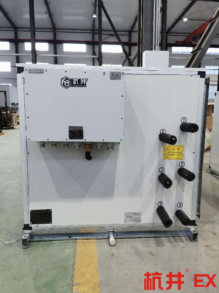 制藥廠甲類庫吊裝全新風空調機組 26kw分體式全新風空調機組案例